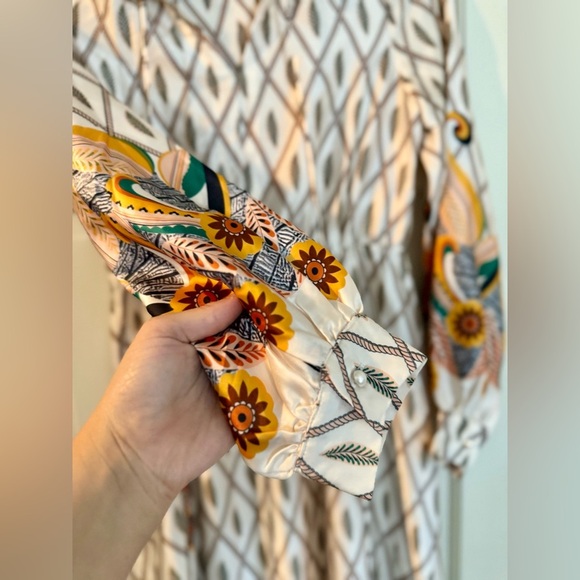 ANANY NWOT Elegant Geometric Patterned Maxi Dress, Size S - Picture 3 of 7